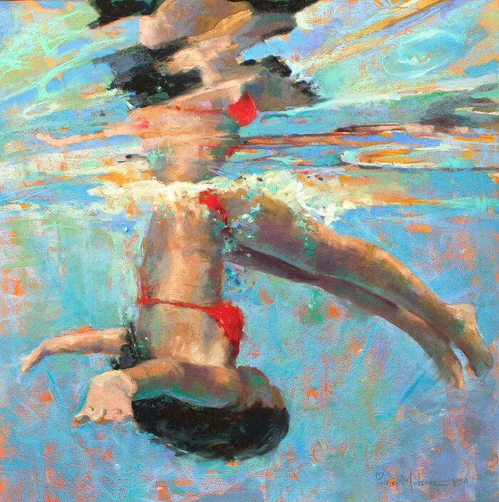 Mesmerizing Water Sunlight Oil Paintings Michele Poirier Mozzone