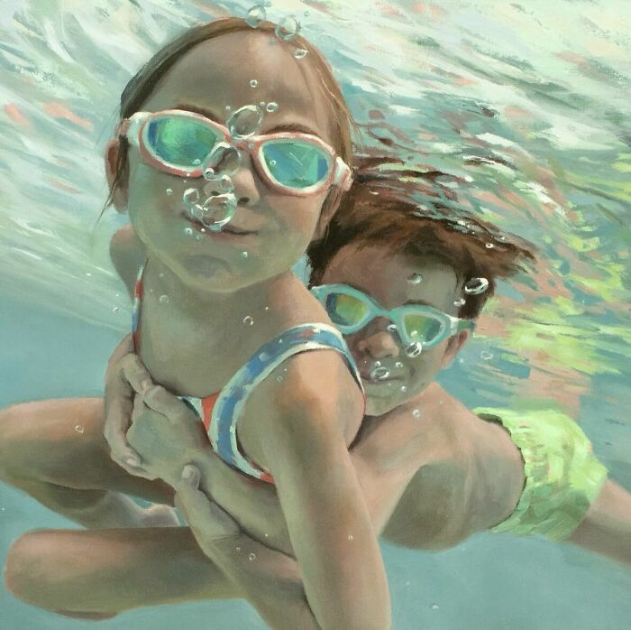 Mesmerizing Water Sunlight Oil Paintings Michele Poirier Mozzone