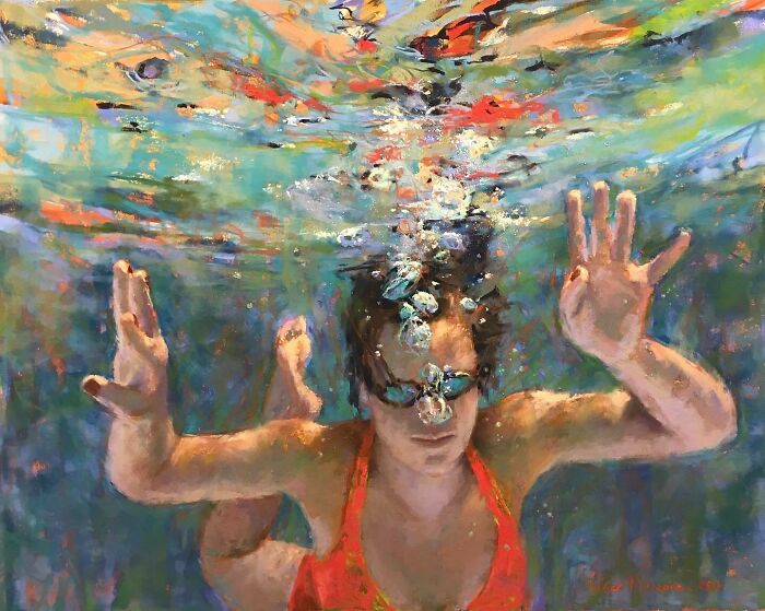 Mesmerizing Water Sunlight Oil Paintings Michele Poirier Mozzone