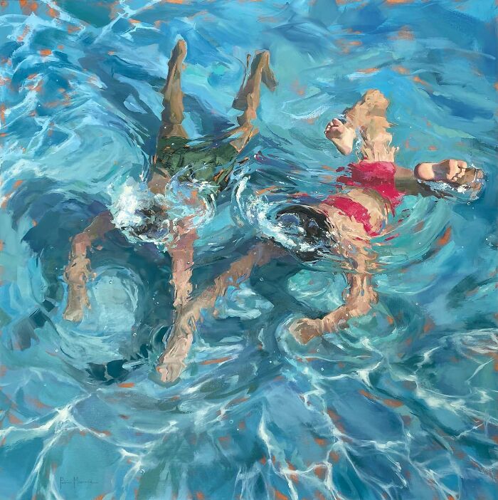 Mesmerizing Water Sunlight Oil Paintings Michele Poirier Mozzone