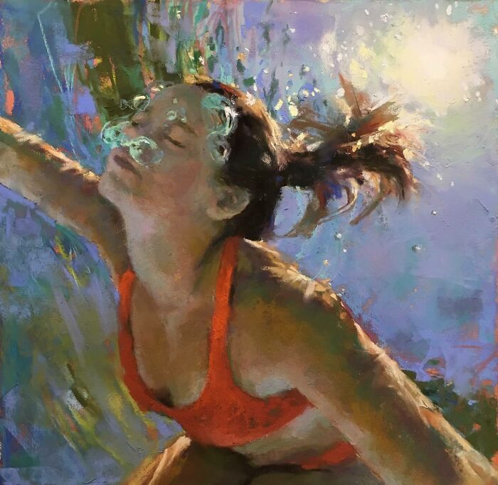 Mesmerizing Water Sunlight Oil Paintings Michele Poirier Mozzone