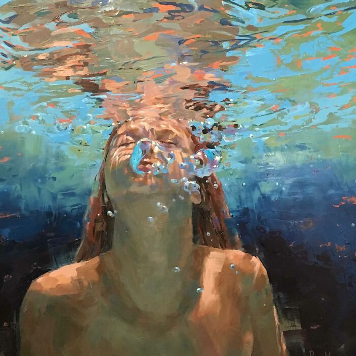 Mesmerizing Water Sunlight Oil Paintings Michele Poirier Mozzone