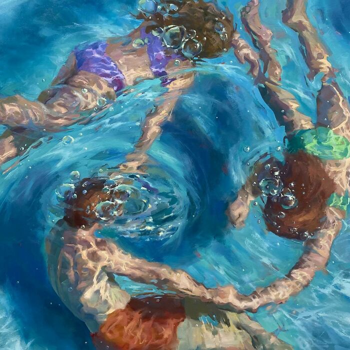 Mesmerizing Water Sunlight Oil Paintings Michele Poirier Mozzone