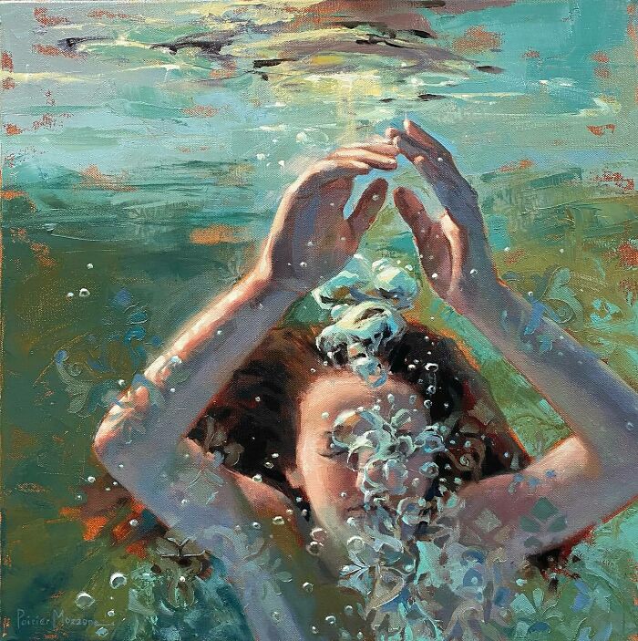 Mesmerizing Water Sunlight Oil Paintings Michele Poirier Mozzone