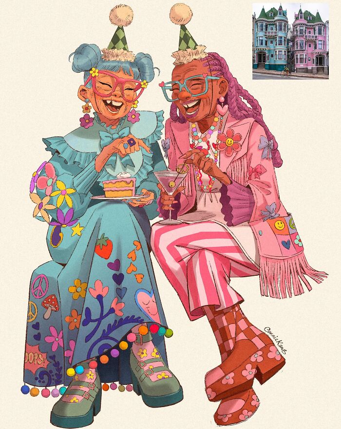 She Turns Architecture, Animals, And Everyday Moments Into Stylish Human Characters In These 22 New Illustrations