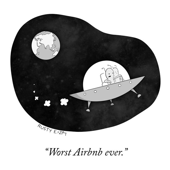 54 Hilariously Absurd Single Panel Cartoons By Zack Rhodes That Perfectly Capture Modern Life