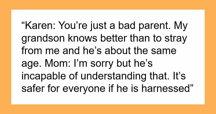 Mom Uses Harness On Autistic Kid, Old Woman Thinks It’s Just Bad Parenting, Kid Ends Up Missing