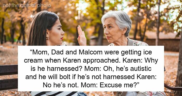 Mom Uses Harness On Autistic Kid, Old Woman Thinks It’s Just Bad Parenting, Kid Ends Up Missing