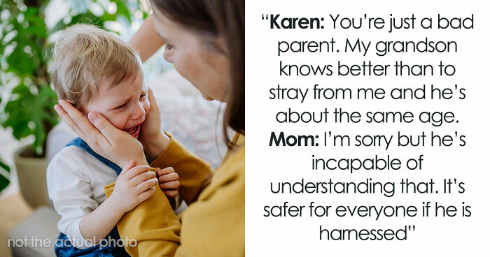 Mom Uses Harness On Autistic Kid, Old Woman Thinks It’s Just Bad Parenting, Kid Ends Up Missing