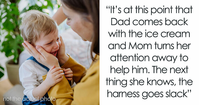 Mom Uses Harness On Autistic Kid, Old Woman Thinks It’s Just Bad Parenting, Kid Ends Up Missing