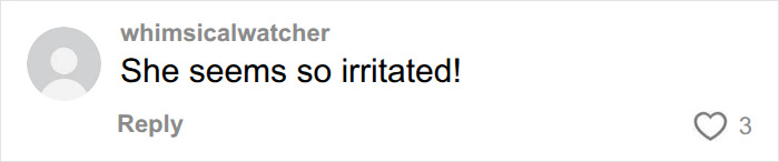 A comment stating Kristen Stewart seems irritated by a man invading her personal space.