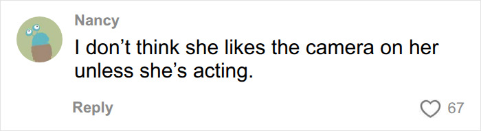 Screenshot of a comment from a fan calling out a man invading Kristen Stewart's personal space.