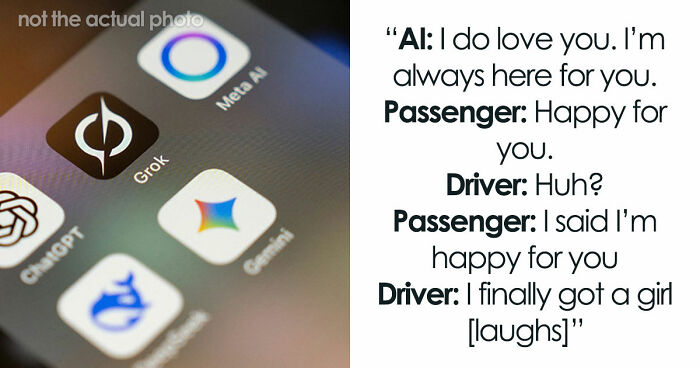 So Dystopian: Guy Films Uber Driver’s Interaction With His AI Girlfriend, Leaves People Baffled