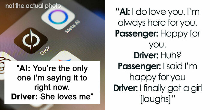 So Dystopian: Guy Films Uber Driver’s Interaction With His AI Girlfriend, Leaves People Baffled