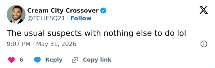 Tweet dismissing Freedom 250 concert lineup as usual suspects with nothing else to do