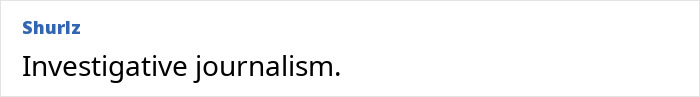 Comment highlighting investigative journalism in gender violence report