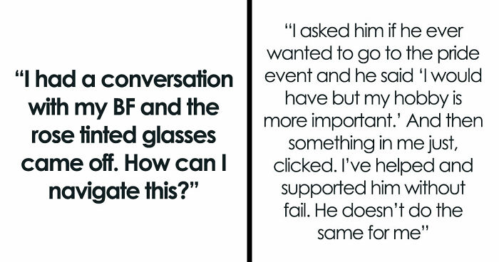 Woman Has A Moment Of Clarity And Dumps BF Who Tells Her What Is Actually Important To Him