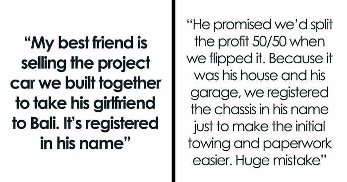 Guy Gets Betrayed By Friend After Putting His Heart And Soul To A Project Car They Were Working On Together