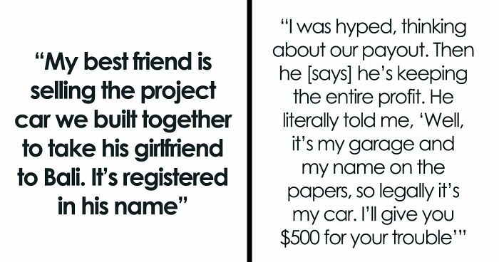 Guy Gets Betrayed By Friend After Putting His Heart And Soul To A Project Car They Were Working On Together