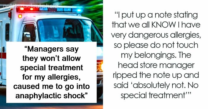 Woman Has Allergy Emergency, Can’t Believe Manager’s Reaction
