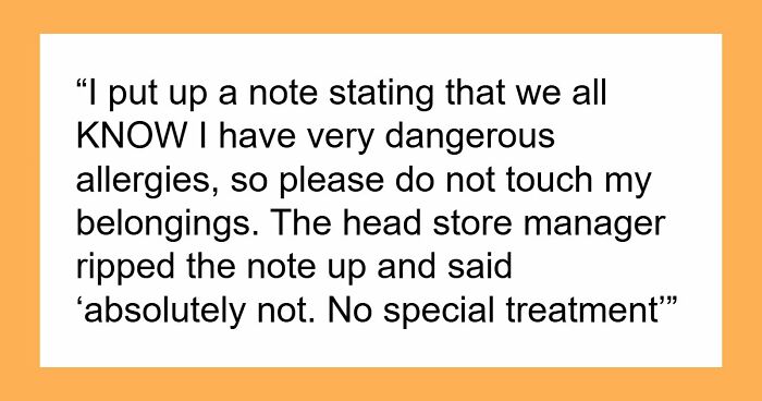 Woman Has Allergy Emergency, Can’t Believe Manager’s Reaction