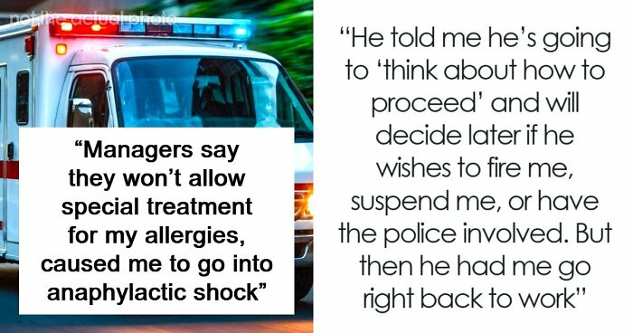 Woman Has Allergy Emergency, Can’t Believe Manager’s Reaction