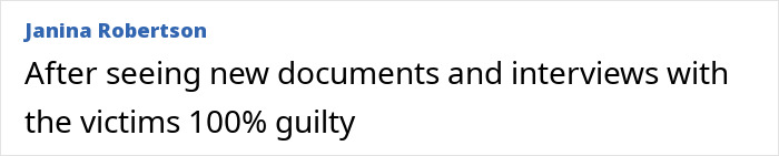 Comment claiming 100 percent guilt after new documents and victim interviews on Michael Jackson insider