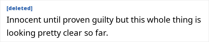 Comment expressing opinion on Michael Schumacher's nurse trial case Comment expressing opinion on Michael Schumacher's nurse trial case