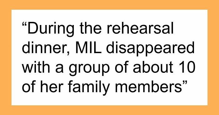 MIL Turns Rehearsal Dinner Into A Spectacle, Bride Needs To Walk Away To Calm Down