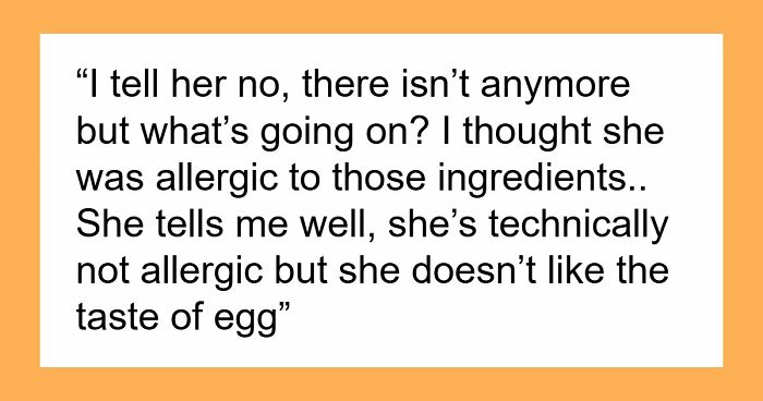 MIL Devours Mousse That DIL Made With Eggs And Salt, Shocked DIL Learns Her Allergies Were A Lie