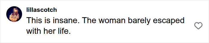 A social media comment discussing the jogger pushing woman in front of a bus incident, stating the woman barely escaped. A social media comment discussing the jogger pushing woman in front of a bus incident, stating the woman barely escaped.