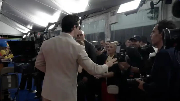 Superman star David Corenswet intervenes at a Supergirl red carpet moment with Milly Alcock. Superman star David Corenswet intervenes at a Supergirl red carpet moment with Milly Alcock.
