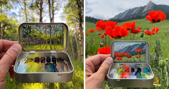 50 Tiny Landscapes And Cityscapes Painted In Altoid Tins By This Artist (New Pics)