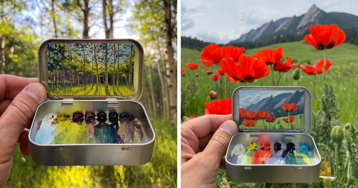 50 Tiny Landscapes And Cityscapes Painted In Altoid Tins By This Artist (New Pics)