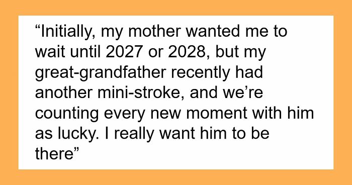Mom Wants A Whole Year To Celebrate Her Birthday, Tells Daughter Her Wedding Can Wait