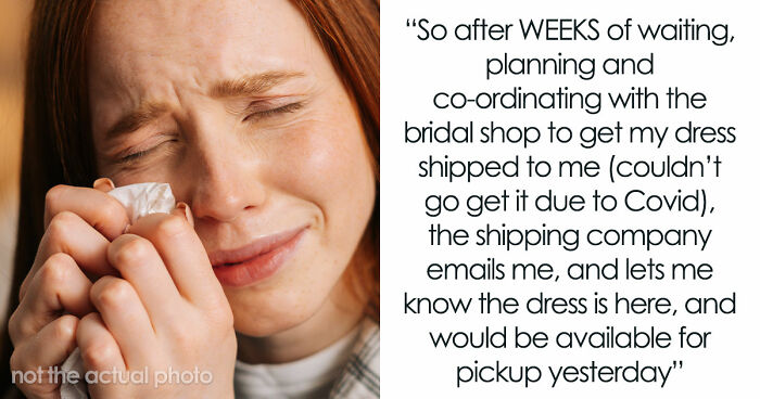 Bride Frantic As Shipping Company Can’t Find Wedding Dress, Horrified After Learning Who Took It