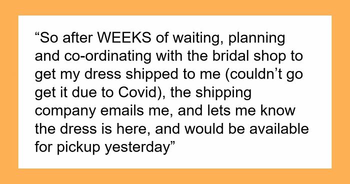 Bride Frantic As Shipping Company Can’t Find Wedding Dress, Horrified After Learning Who Took It