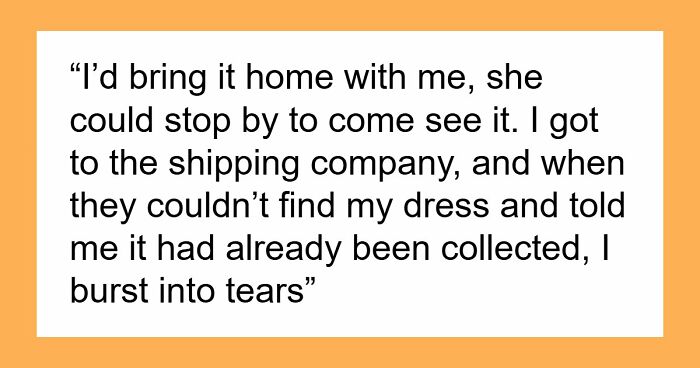 Bride Frantic As Shipping Company Can’t Find Wedding Dress, Horrified After Learning Who Took It