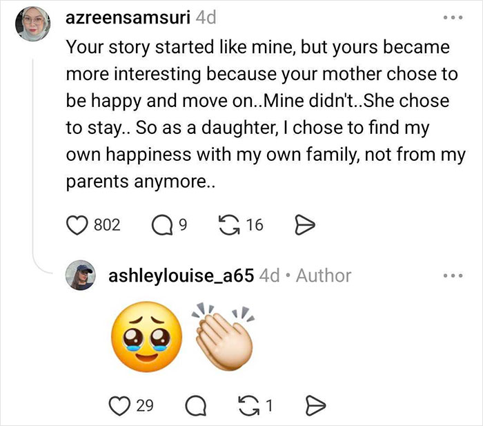 Comment on regretful husband and ex-wife story about finding happiness with own family