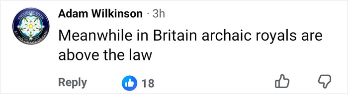 Comment criticizing British royals being above the law Comment criticizing British royals being above the law