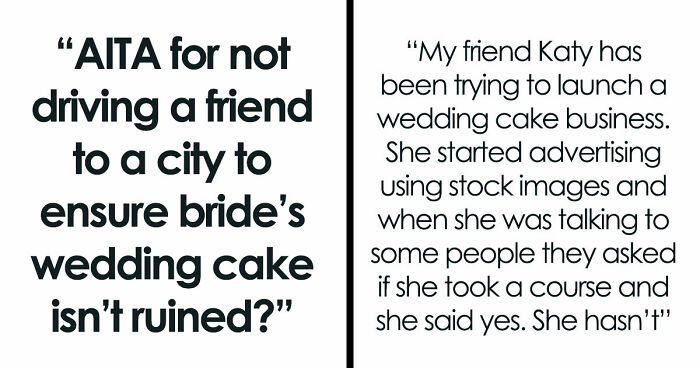 Wedding Cake Drama Ruins Friendship: “Started Advertising Using Stock Images”