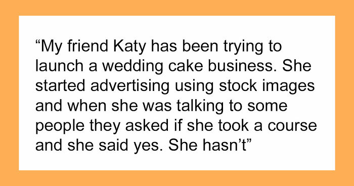 Wedding Cake Drama Ruins Friendship: “Started Advertising Using Stock Images”