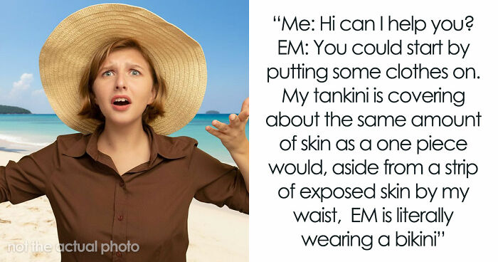 Hypocrite Mom Wears A Bikini But Thinks Surf Instructor’s Tankini Is Inappropriate For The Beach