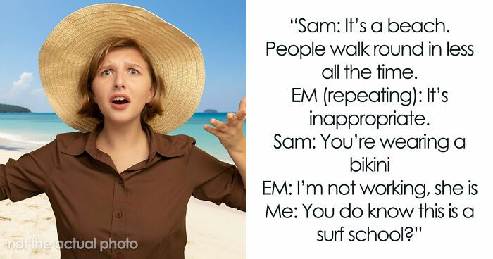 Hypocrite Mom Wears A Bikini But Thinks Surf Instructor’s Tankini Is Inappropriate For The Beach