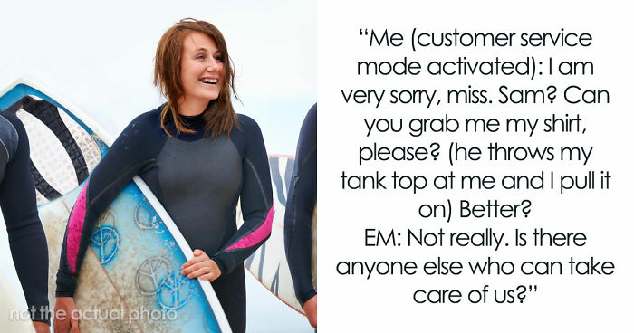 Hypocrite Mom Wears A Bikini But Thinks Surf Instructor’s Tankini Is Inappropriate For The Beach