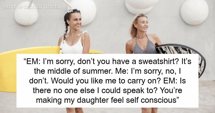 Hypocrite Mom Wears A Bikini But Thinks Surf Instructor’s Tankini Is Inappropriate For The Beach