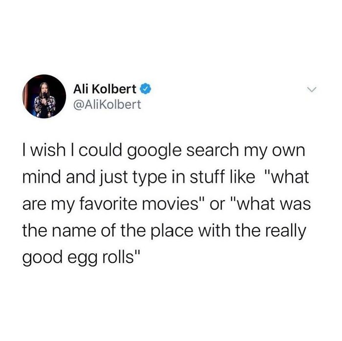 Tweet about wishing to google search own mind