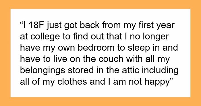 18YO Ditches Home As She’s Expected To Sleep On Couch All Summer While Jobless Bro Gets Her Room