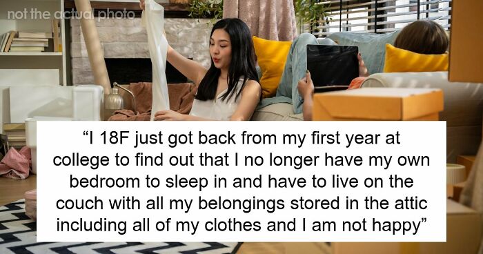 18YO Ditches Home As She’s Expected To Sleep On Couch All Summer While Jobless Bro Gets Her Room