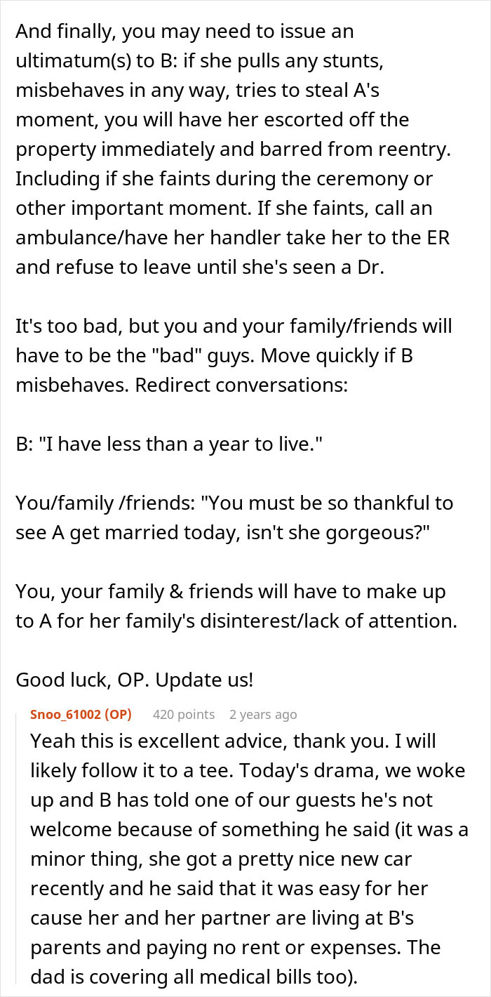 Couple Gets Annoyed That SIL With Cancer Is Taking Away From Their Wedding, It's Way Worse Than That Couple Gets Annoyed That SIL With Cancer Is Taking Away From Their Wedding, It's Way Worse Than That